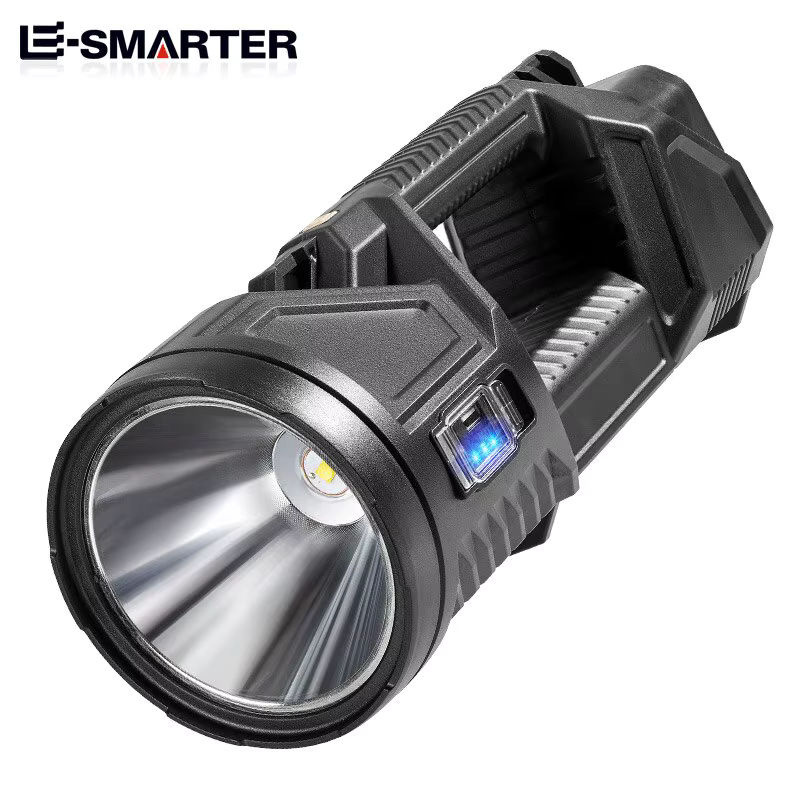 ESMARTER Leistungsstarker Suchscheinwerfer mit Taschenlampe und Powerbank-Funktion, Schwarz, Wiederaufladbare Lithium-Batterie - Bild 2
