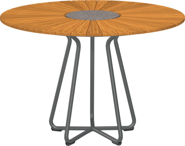 Houe Circle Gartentisch aus Aluminium und Bambus Durchmesser: 110 cm - Bild 1