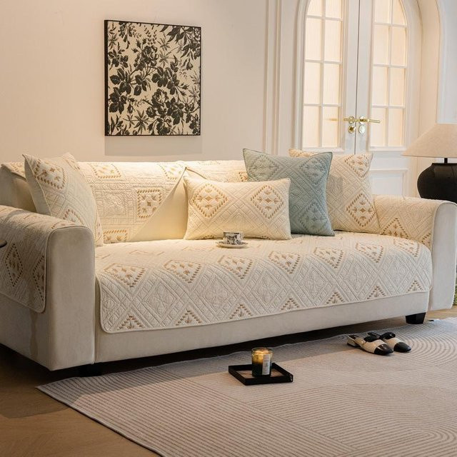 Super Six Sofa-Kissen aus reiner Baumwolle mit Anti-Rutsch-Funktion, quadratisch, B/T/H: 70 x 70 x 70 cm - Bild 1