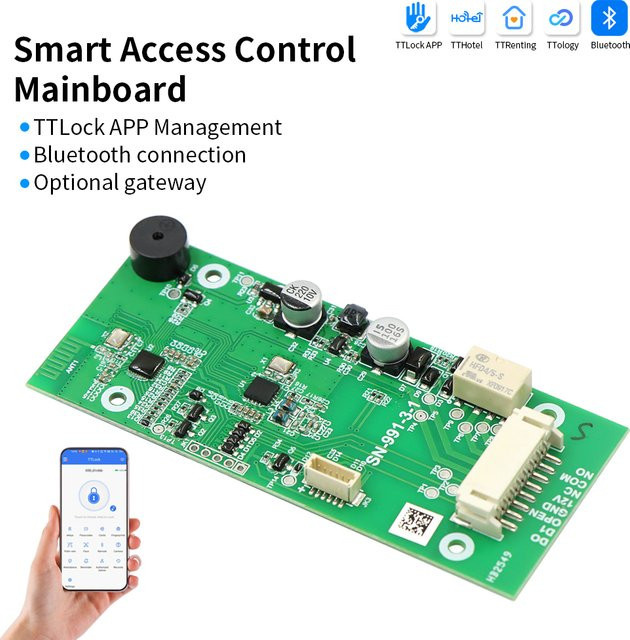 LUCKING DOOR Smart Access Control Mainboard TTLOCK APP 12V Wiegand Relais NO/NC für Magnetverschluss und Türzugangskontrollsystem in Grün - Bild 1