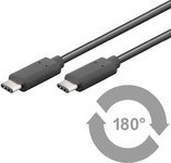 Microconnect USB-C Kabel USB 3.2 Gen 2 Schwarz, Länge: 2 m - Bild 1