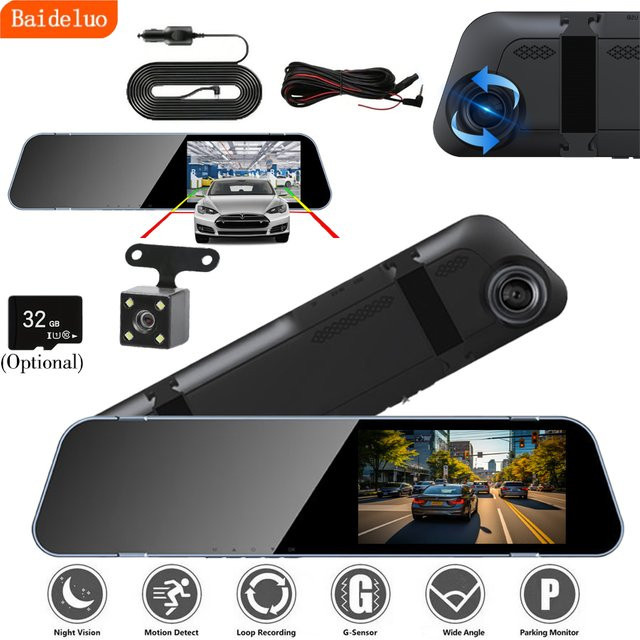 Baideluo Full HD 1080P Autorecorder mit Streaming-Funktion und 32G Speicherkarte in Schwarz - Bild 1