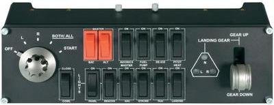 Logitech Saitek Pro Flight Switch Panel Flugsimulator-Instrumentenbrett in Schwarz für PC - Bild 1