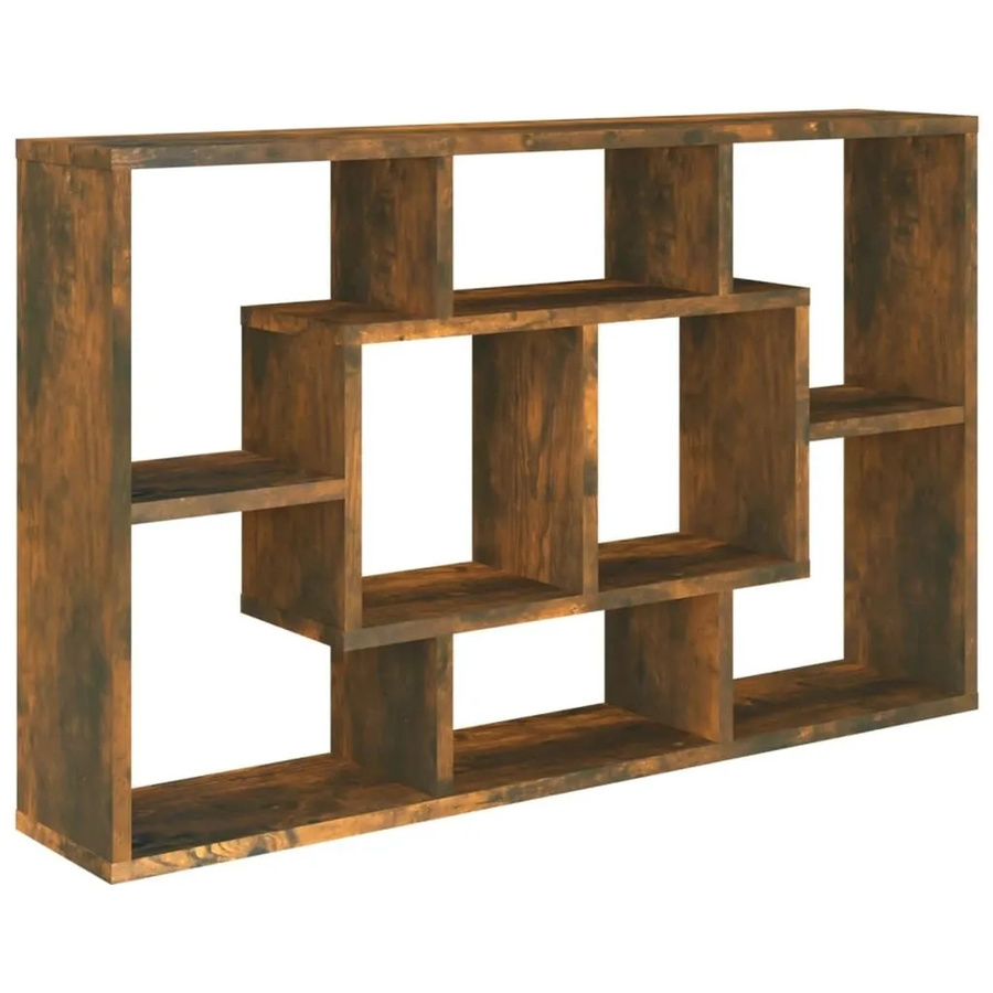 vidaXL Wandregal aus Holzwerkstoff in Räuchereiche, B/H/T: 85 x 52,5 x 16 cm - Bild 2