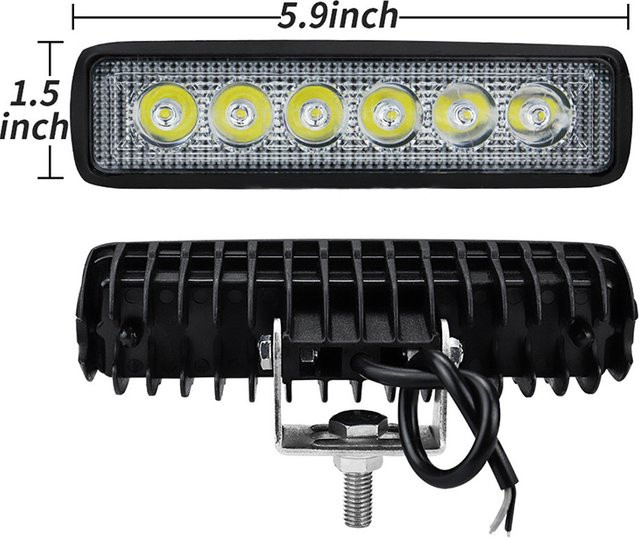 Wasserdichter LED-Arbeitslichtstreifen in Weiß mit 6000 K Kaltweiß, IP67 Schutzklasse für Gelände und Automobilbereich - Bild 1