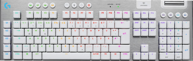 Logitech G915 X Lightspeed Wireless Gaming-Tastatur Weiß mechanisch QWERTZ mit GL Clicky Schaltern - Bild 1