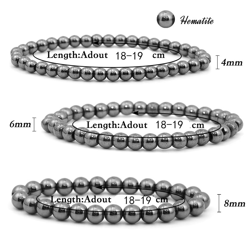 SANSWL Armband Hämatit, Schwarz, Herren - Bild 2