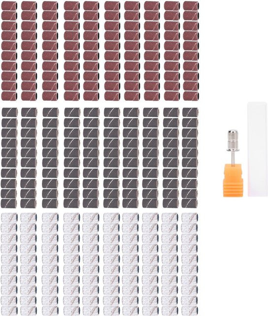 Koogeelife Schleifbänder für Nagel Feile, 300 Stück, Grau - Bild 1