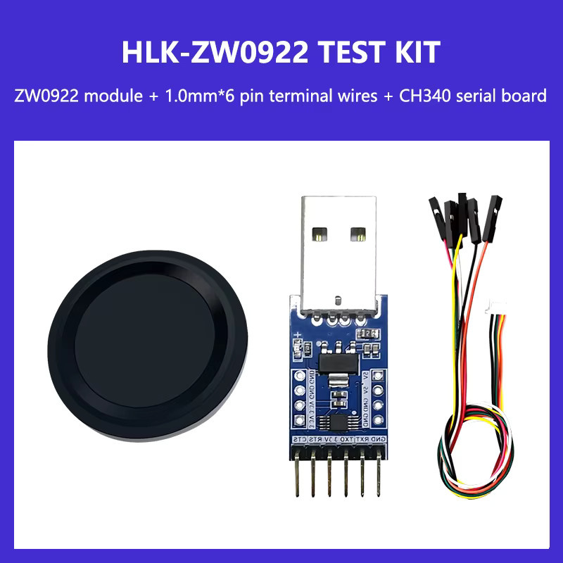 Hi-Link ZW0922 Intelligentes Fingerabdruck-Modul 3,3 V 15mA Schwarz 50 Stück - Bild 2