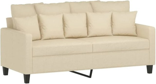 vidaXL 2-Sitzer-Sofa in Creme/Beige mit Stoffbezug und Metallrahmen - Bild 1