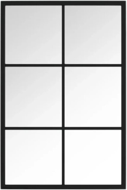 vidaXL Wandspiegel Schwarz Klassisch aus Metall und Glas B: 60 cm, H: 40 cm - Bild 1