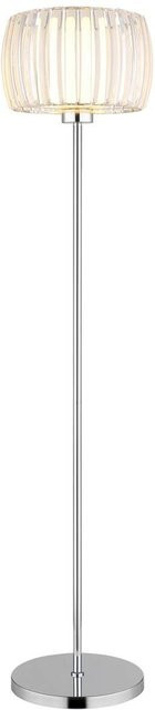 GLOBO Stehleuchte MARIBEL in Chrom und Schwarz aus Metall und Glas, Höhe: 150 cm, Breite: 32,5 cm - Bild 1