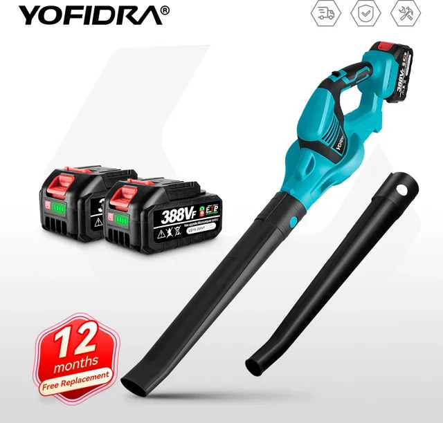 Yofidra Elektrisches Akku-Gebläse 2000 W für Makita Akkus zur Reinigung von Laub, Schnee und Staub im Garten - Bild 1