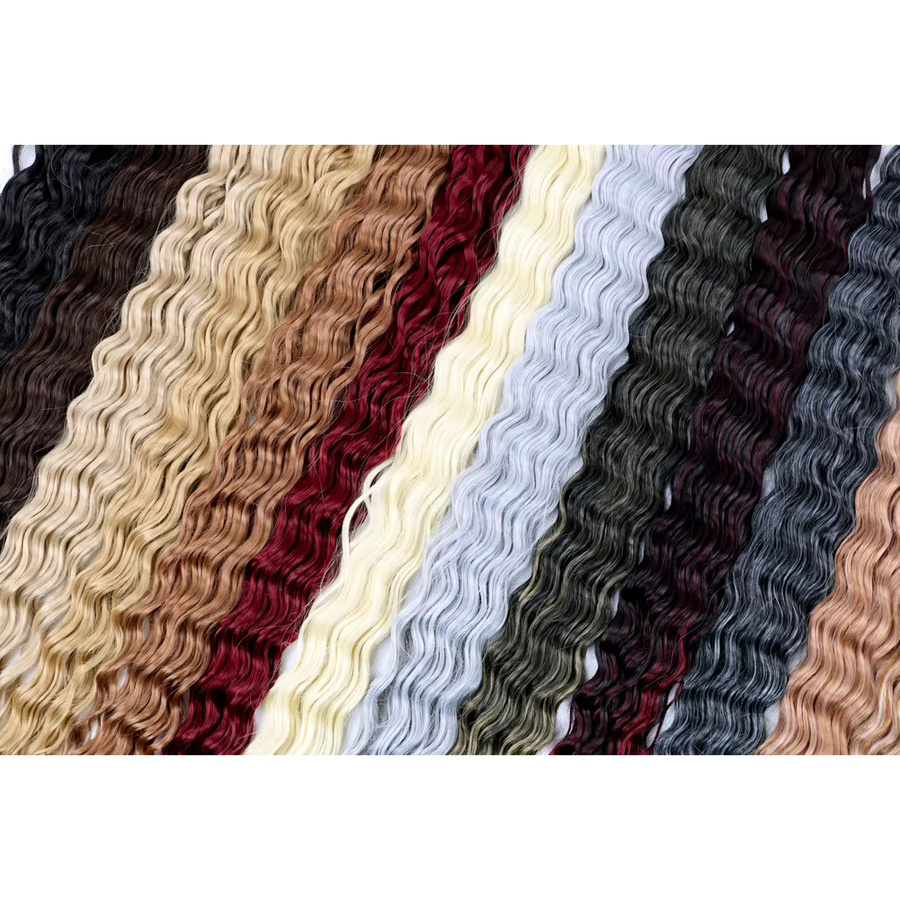 IQearl Häkelhaar, 32 Zoll, synthetisch, tief gewellt, Yaki-Ombre, Damen - Bild 2