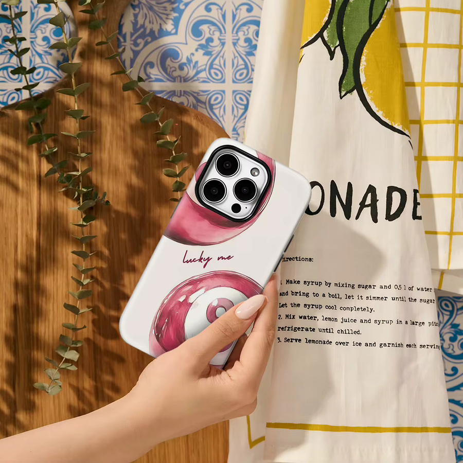 Lucky 8 Balls Handyhülle für iPhone 17 Pro Max Plus 16 15 14 13 12 11 mit doppelschichtiger Rückseite - Bild 3