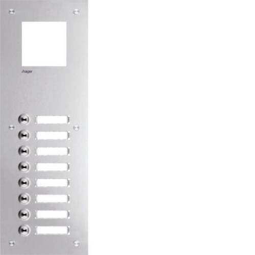 Hager RTQ108X Frontplatte aus Edelstahl in Silber - Bild 1