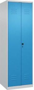 C+P Wäsche- und Garderobenspind Classic PLUS mit 2 Abteilen, Sicherheits-Drehriegel, Farbe: Lichtblau, H x B x T: 185 x 60 x 50 cm - Bild 1
