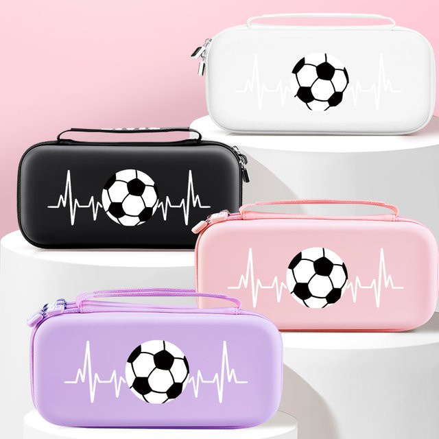 Hartschalen-Tragetasche für Nintendo Switch und Nintendo Switch OLED in Pink mit EVA-Material und mehreren Fächern - Bild 1