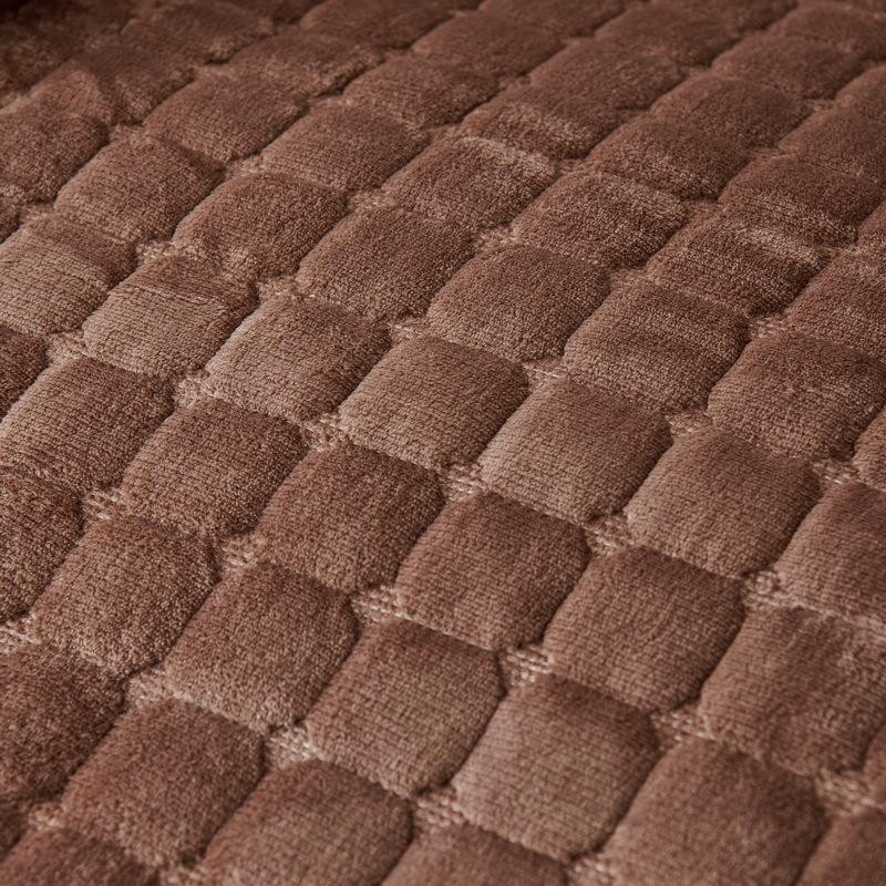 Bestbags 1-Sitzer-Sofabezug aus Flanell in Braun, kariert und rutschfest, Breite: 53 cm, Länge: 190 cm - Bild 2