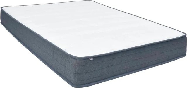 vidaXL Boxspringbett-Matratze mit Taschenfedern H2 in Weiß und Dunkelgrau, B/T/H: 200 x 160 x 20 cm - Bild 1