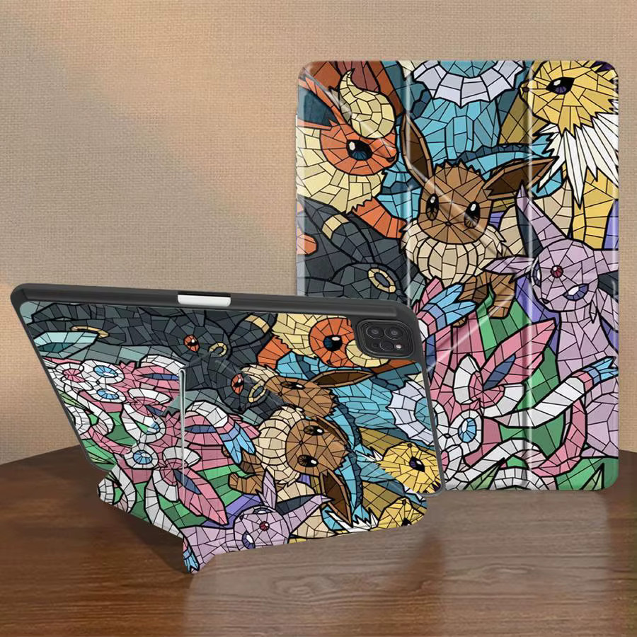 Pokemon Tablet-Hülle im Cartoon-Design für iPad Air, Pro, Mini und iPad Generationen, Mehrfarbig - Bild 4