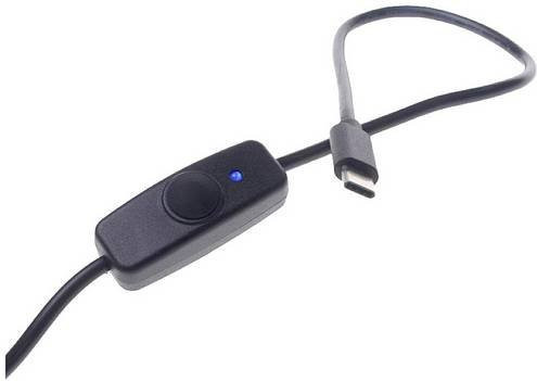 Radxa RockPi USB-A auf USB-C Stromkabel mit Ein/Aus-Schalter, Schwarz, 1,50 m - Bild 1