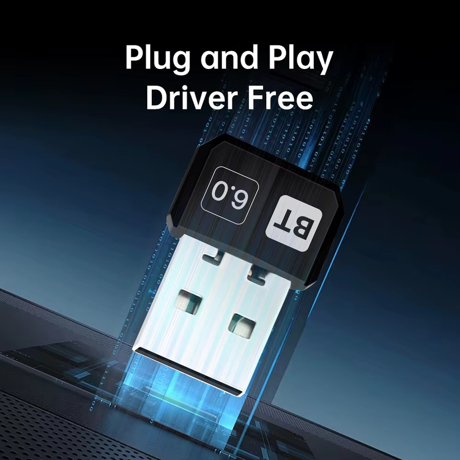 Fenvi USB Bluetooth 6.0 Adapter in Schwarz als Wireless Receiver und Sender für PC und Laptop, kompatibel mit Windows 11/10 - Bild 2