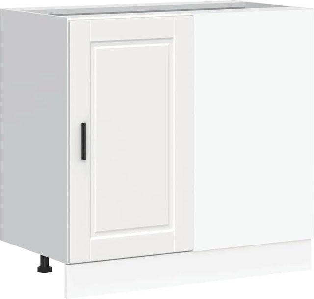 vidaXL Küchenunterschrank Porto Weiß Modern mit Scharniertüren, B/T/H: 86,0 x 46,0 x 81,5 cm - Bild 1