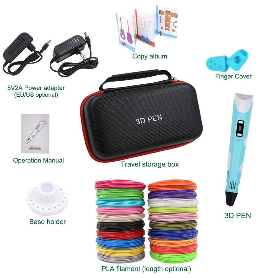 OUIO 3D Stift, 3D Zeichnung Druck Stift, mit LCD Bildschirm, Bunt / Mehrfarbig - Bild 2