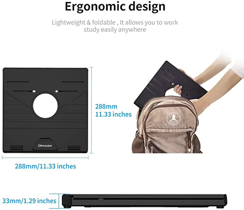Ninth World Faltbarer und verstellbarer Laptop Ständer für 12-17 Zoll in Schwarz - Bild 5