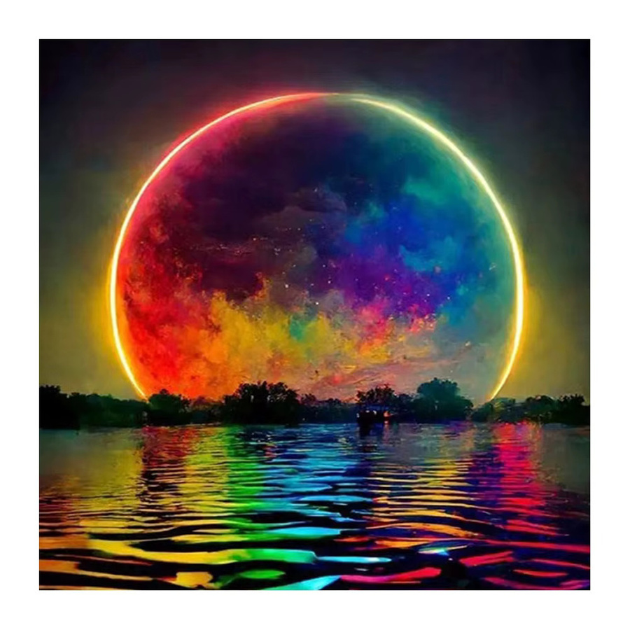 EverShine DIY 5D Diamantmalerei Seelandschaft als modernes Mosaik-Stickerei-Set in Multicolour, B/T/H: 20 x 20 x 20 cm - Bild 4