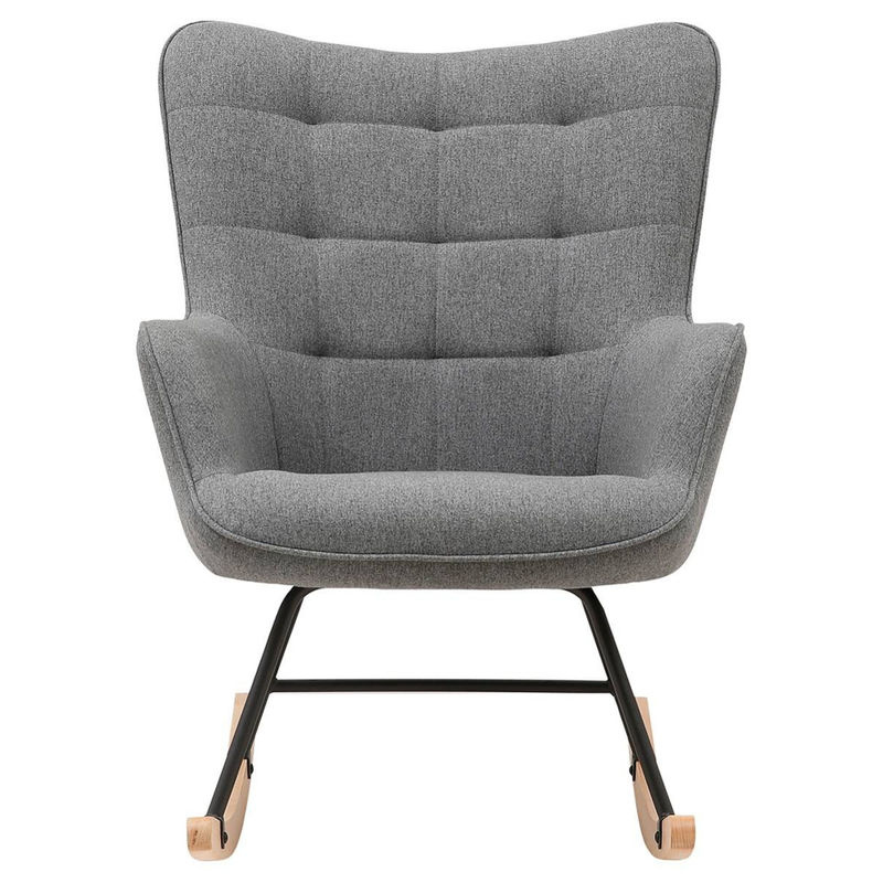 byLIVING Schaukelstuhl RICHIE mit Webstoffbezug und Metallgestell, grau/schwarz, B/H/T: 72 x 92 x 92 cm - Bild 6
