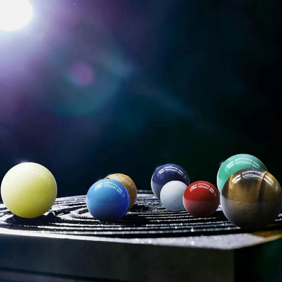 QIAO Kristallkugel-Set mit 9 Planeten des Sonnensystems aus Edelsteinen in Multicolor - Bild 3