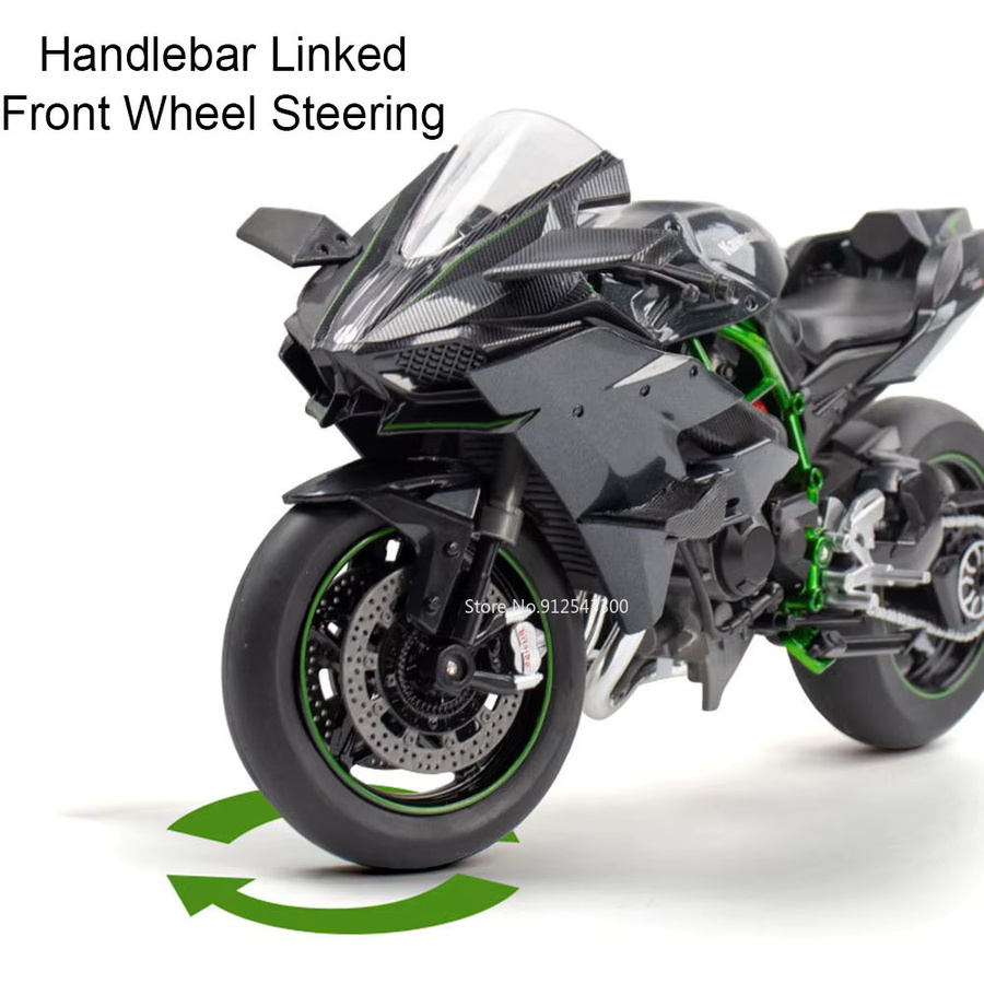 MAKEDA H2R 1199 Motorradmodell, Maßstab 1:9, mit Sound und Licht - Bild 4