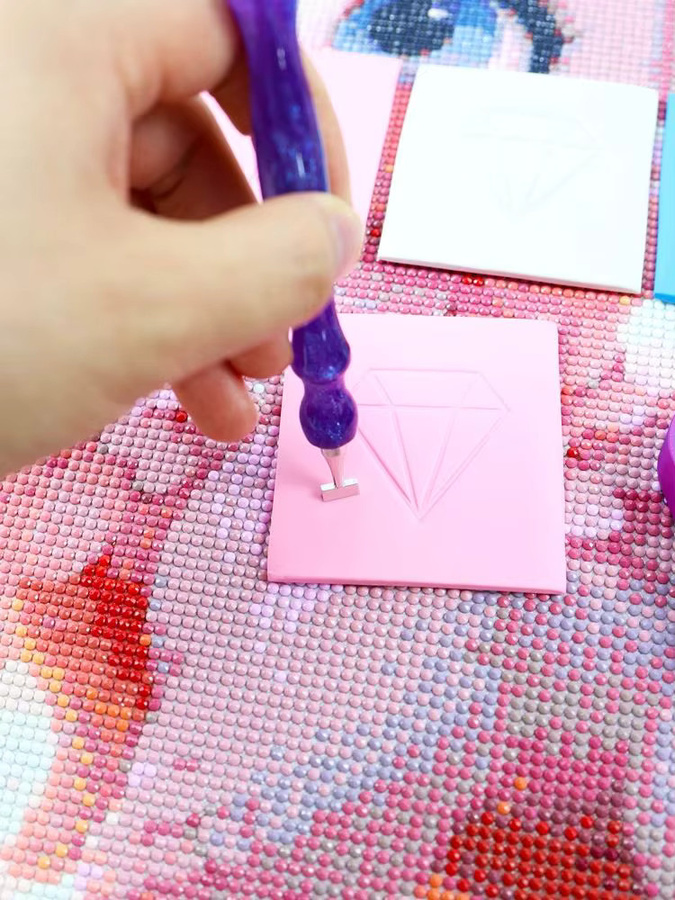 TAKEWEALTH Diamantmalerei Klebewachs in Pink für DIY Stickerei-Zubehör - Bild 2