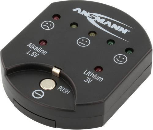 Ansmann Batterietester für Button Cell Batterien 1,5 V und 3 V in Schwarz 1900-0035 - Bild 1
