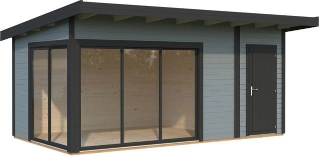 Palmako Holz-Gartenhaus Andrea mit Pultdach in Grau/Anthrazit inklusive Boden, B: 530 cm, T: 300 cm - Bild 1