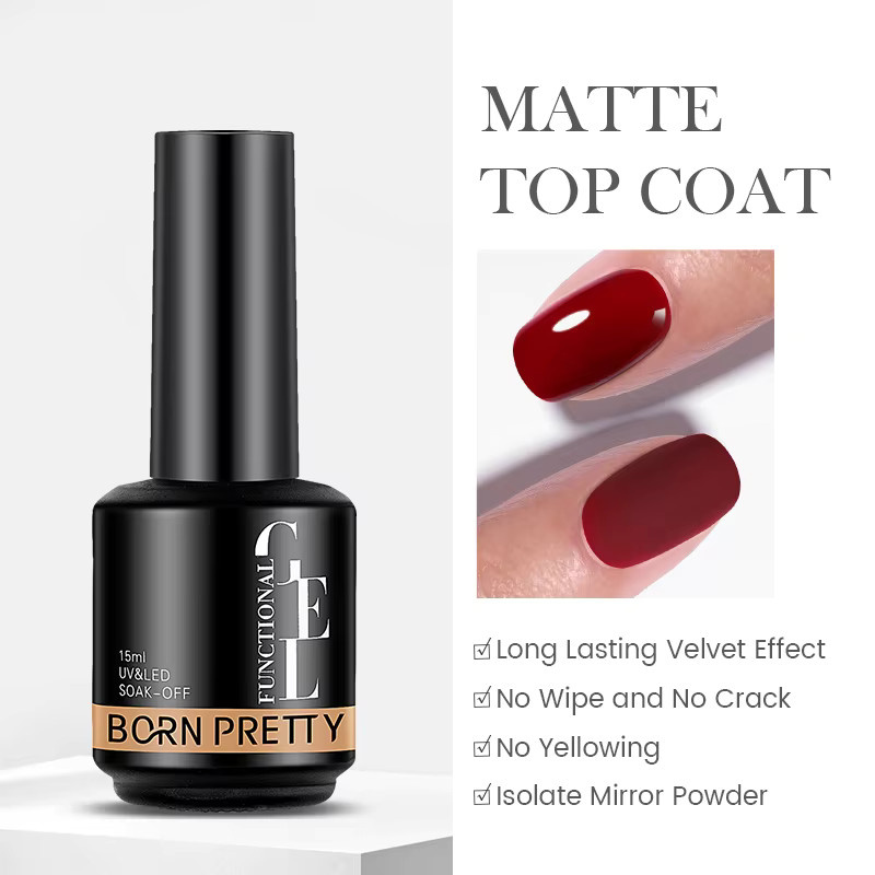 BORN PRETTY Basis-Gel und Matt-Top-Coat, 15 ml - Bild 3