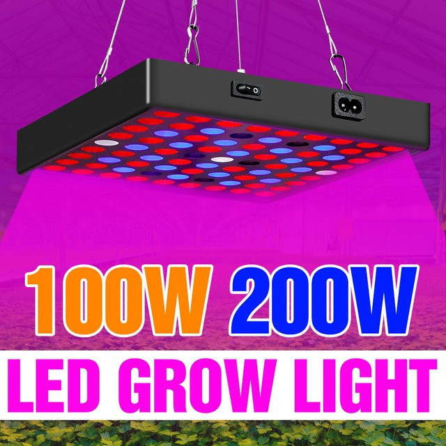 CanLing 200W LED Vollspektrum-Wachstumslampe in Schwarz für Zimmerpflanzen, Gewächshäuser, Hydroponik, Sukkulenten, Obst und Gemüse - Bild 1