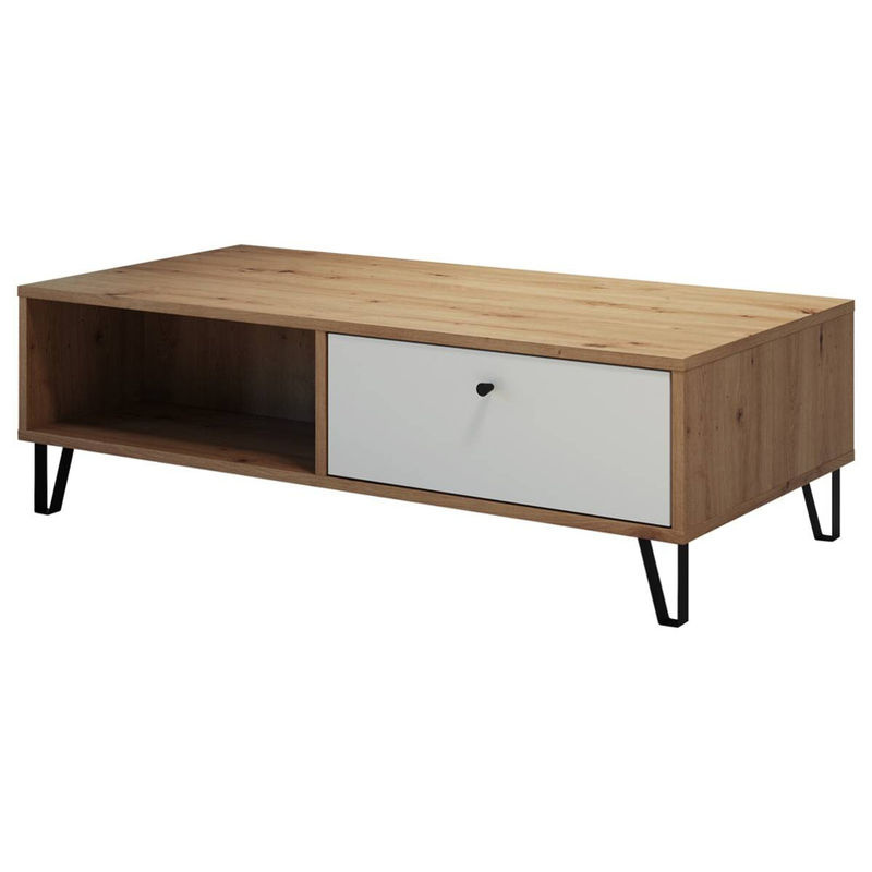 Trendteam TV-Lowboard Touch Eiche Artisan Nachbildung Weiß Matt B/H/T: 110 x 37 x 60 cm - Bild 3