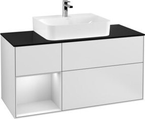 V&B Finion Waschtischunterschrank in Weiß lackiert, Breite: 120 cm, Tiefe: 50,1 cm, Höhe: 50,1 cm - Bild 1
