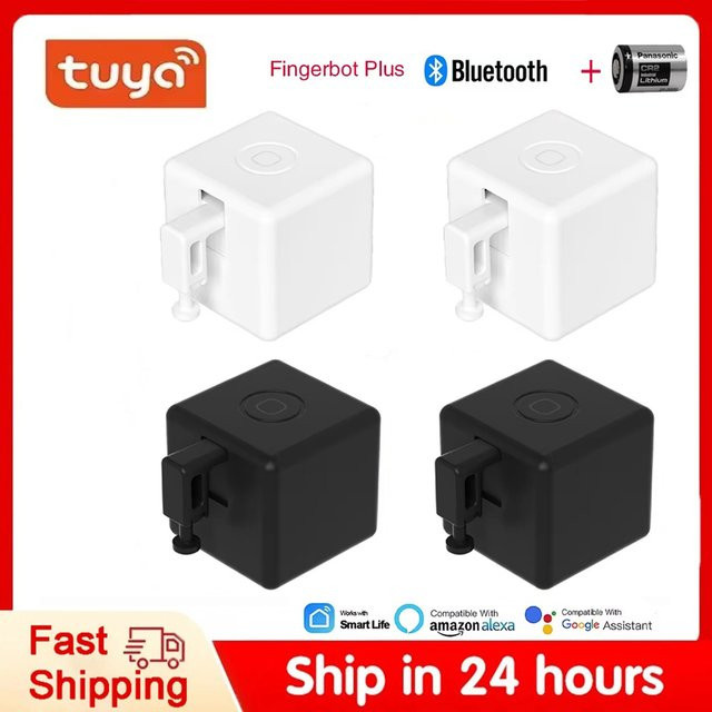 Tuya Plus Bluetooth Smart Fingerbot White – Smart Clicker Schalter-Taster-Bot mit App-Steuerung, kompatibel mit Alexa und Google Home - Bild 1