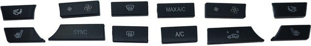 BROSS 12 Stück HVAC Klima Radio Bedienfeld Schalter Knopf Abdeckung 9331832 für BMW F10 in Schwarz - Bild 1