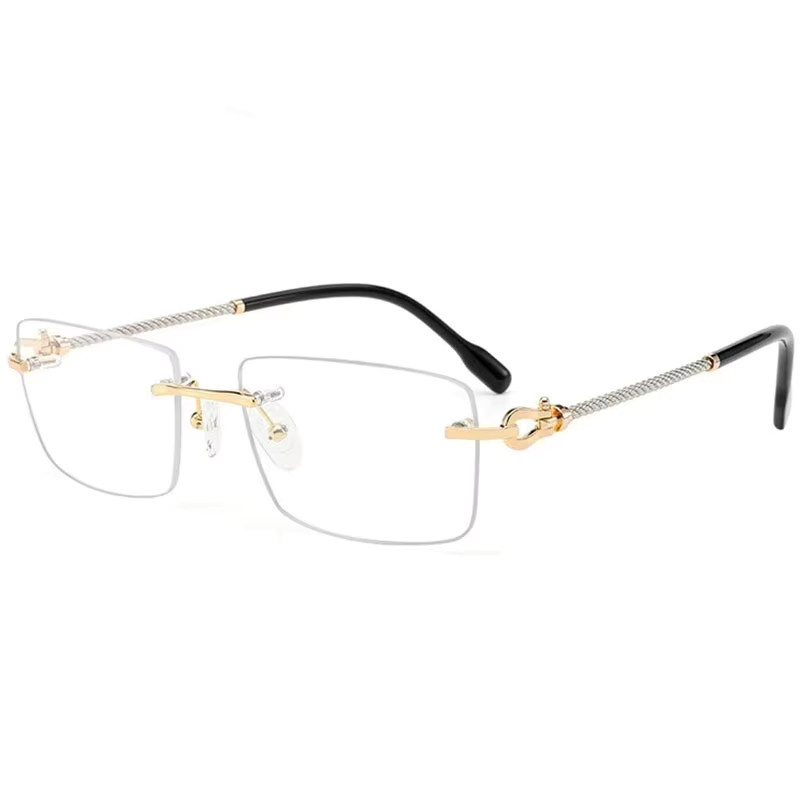 Eyeluyan Korrektionsbrille, randlos, rechteckig, Titan, Unisex - Bild 2