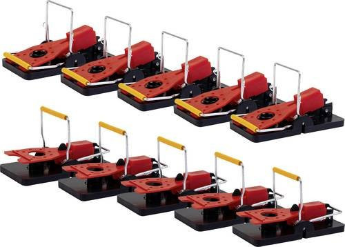 Gardigo Schlagmausefalle 10er Set in Schwarz, Rot und Gold - Bild 1