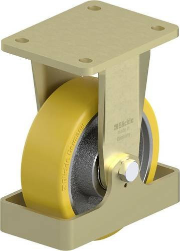 Blickle Schwerlast-Bockrolle BS-GTH 150K-FS mit 150 mm Rad-Durchmesser und 800 kg Tragfähigkeit in Stahl - Bild 1