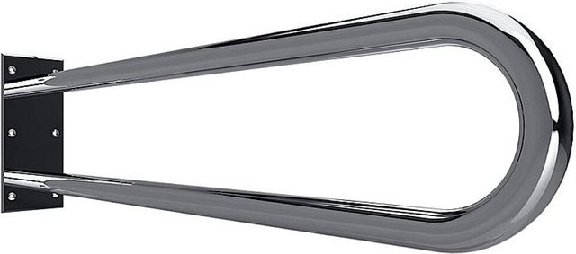 Brillantbad BELP Stützgriff in U-Form aus Edelstahl poliert, Farbe Silber, B/T/H: 10,0 x 25,0 x 82,9 cm, 120 kg Traglast - Bild 1