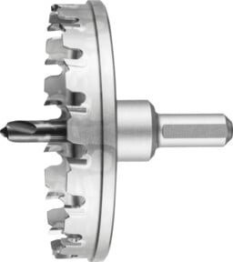 PFERD Hartmetall Lochsäge Universal in Silber mit Ø 70 mm Durchmesser und 12 mm Schaft-Durchmesser - Bild 1