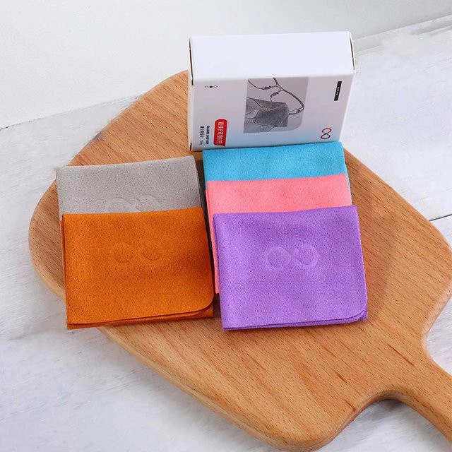 5 oder 10 Stück Mikrofaser-Reinigungstücher aus Wildleder in Grau und Multicolour für Brillengläser, Objektive und Smartphone-Bildschirme - Bild 1