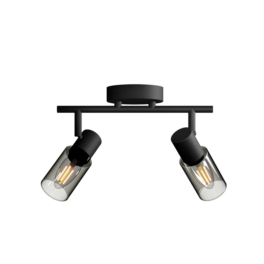 Philips Hue Spot Palms Deckenleuchte 2-flammig Schwarz mit Glas und Metall, verstellbar, E14 - Bild 2